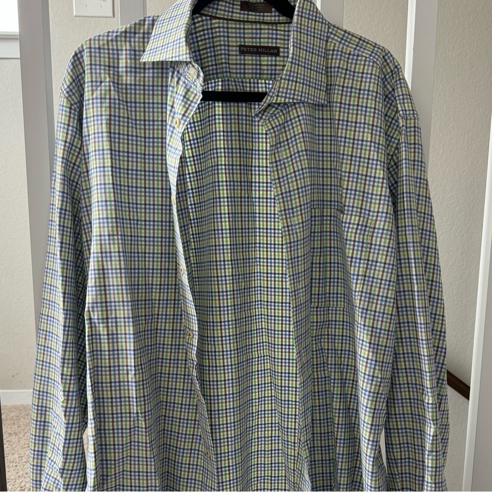 Peter Millar Multicolor Plaid Button Down Shirt